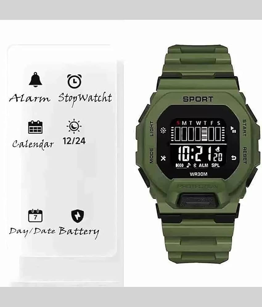 Svats Green Silicon Digital Men's Watch view 2