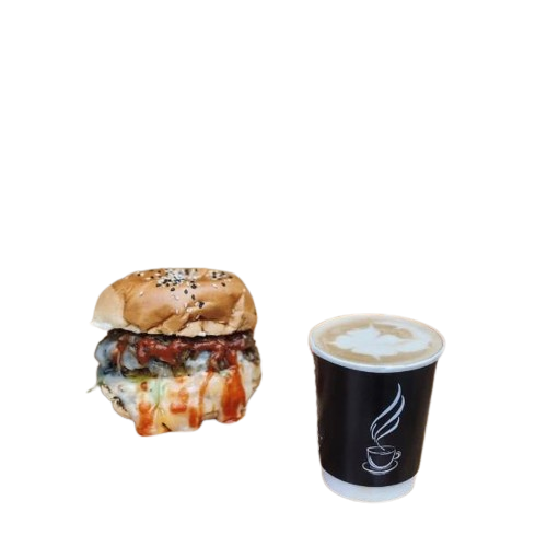 Classic Burger with Cold Coffee