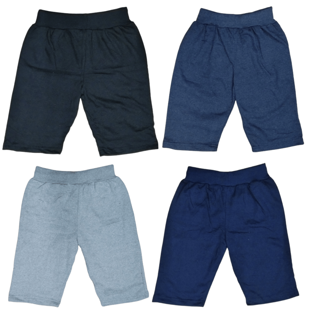 Boys Plain Threefourth Shorts 4pk view 2