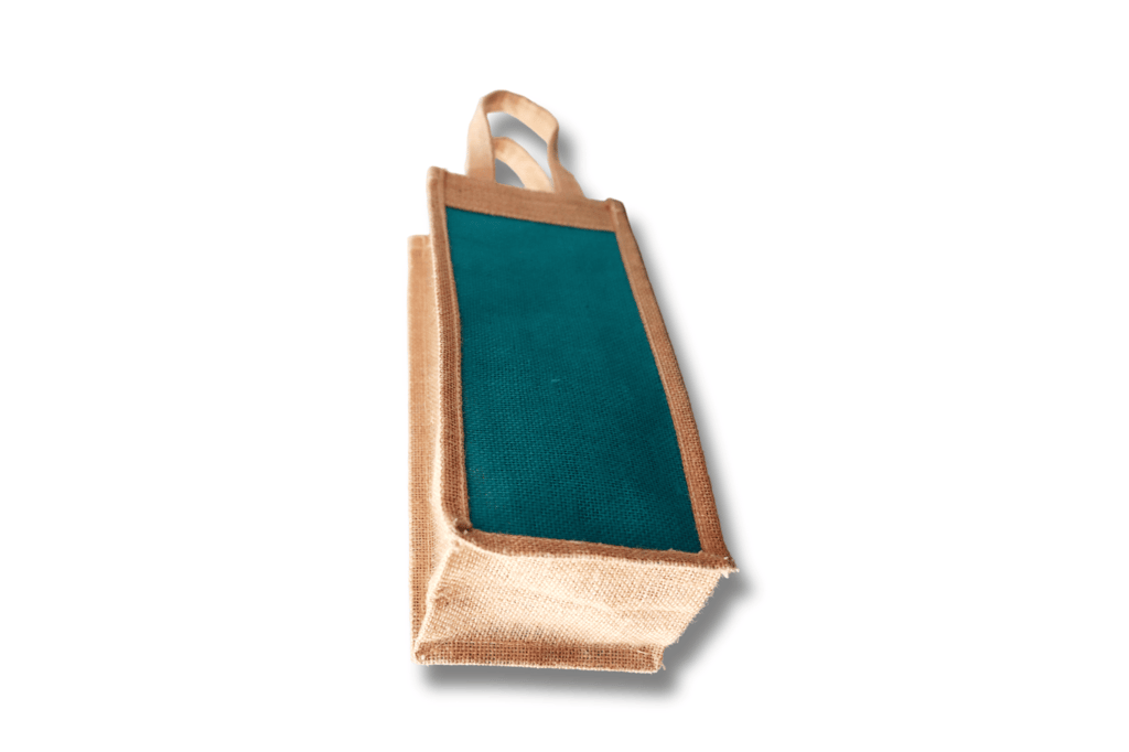 Eco-Friendly Jute Wine Bottle Gift Bag with Handles - Reusable and Biodegradable view 2