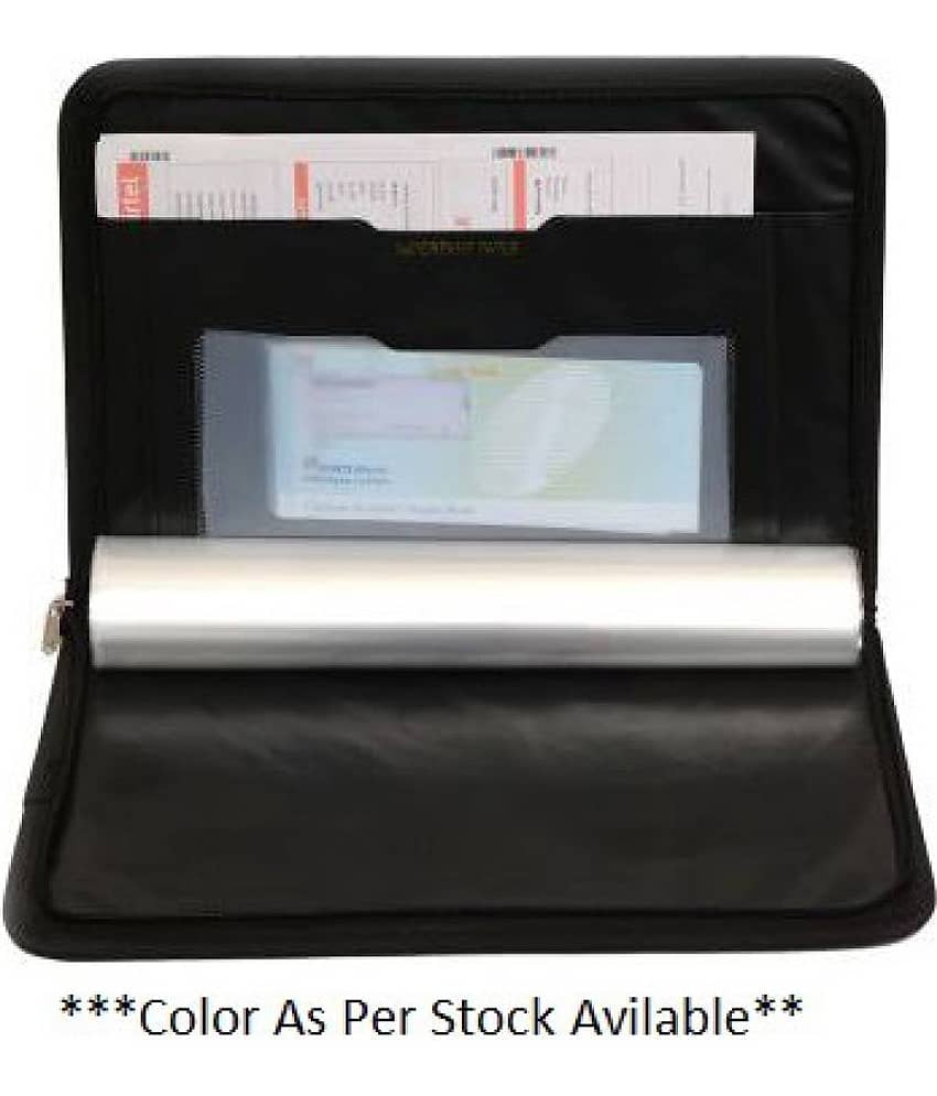 Kopila PU 20 Leafs A4/FS Size File & Folder/Executive/ZIP File/Document Excutive Zipper Bag Set of 2 Blue & Turtoise view 2