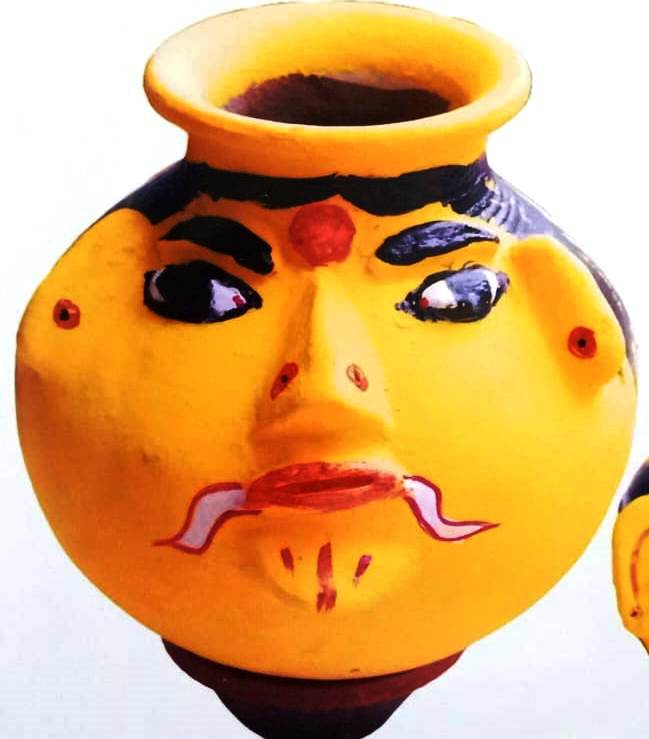 Terracotta Handpainted Flower Pot | Unique Home Decor | Handmade in India view 2