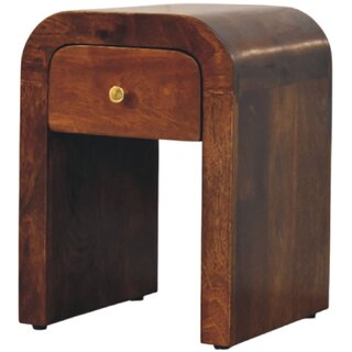 Mini Darcy Chestnut Nightstand with Curved Edges view 2