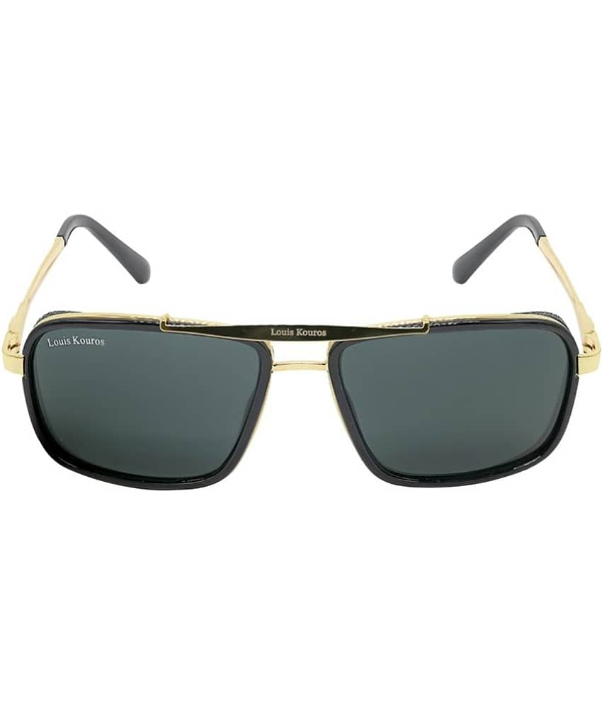 LOUIS KOUROS Gold Rectangular Sunglasses ( Pack of 1 ) view 2