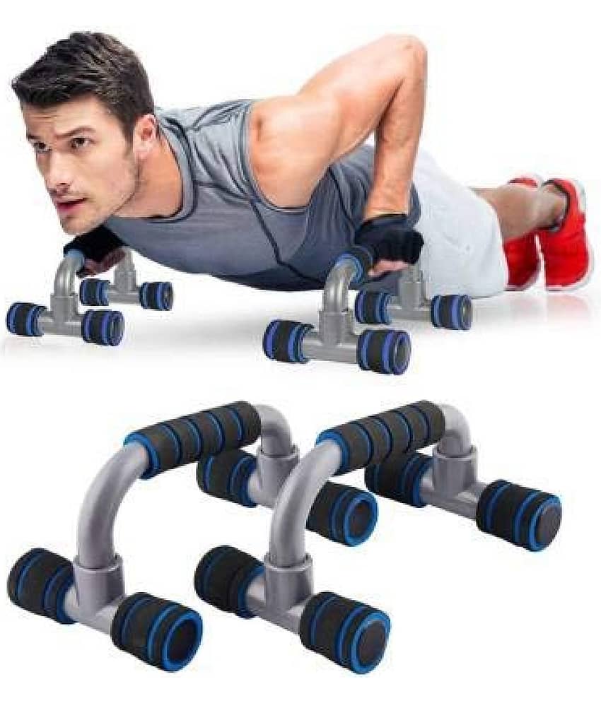 LionFit ® 4-in- Home Gym Kit Combo for Men & Women | Double Spring Tummy Trimmer, Push-Up Bars, Resistance Tube, Ab Roller with Knee Mat | Full Body Workout & Fitness Equipment view 2