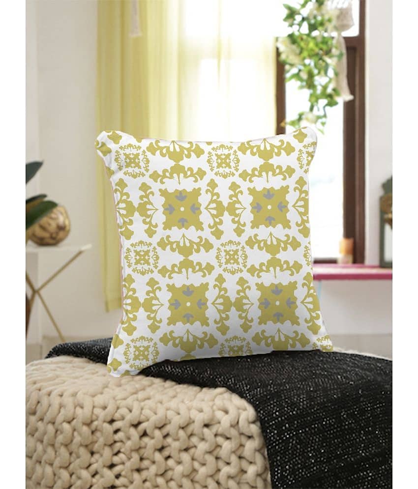 Houzzcode Pack of 2 Yellow Pillow Cover view 2