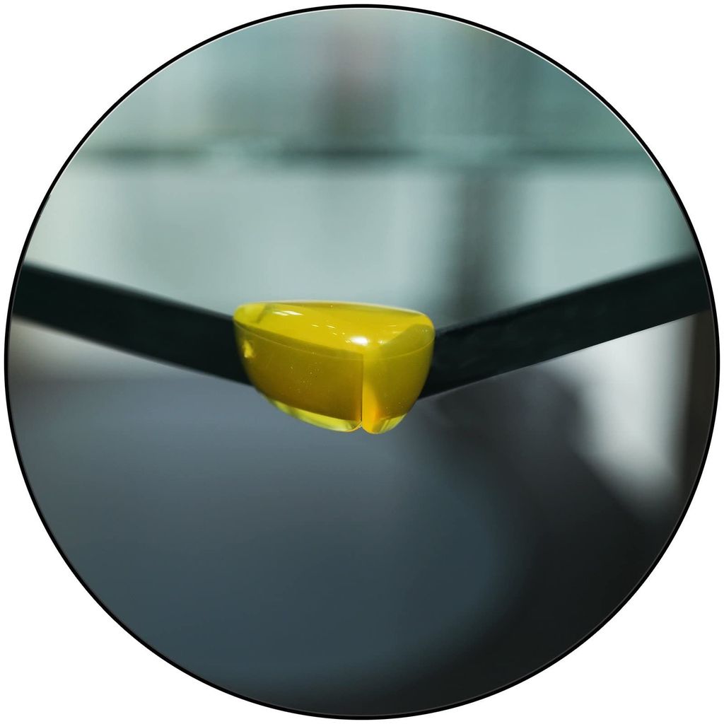 Safe-O-Kid' Transparent Corner Protecor, Tear Drop Colorful Corner Caps, Yellow, Pack of 16 view 2