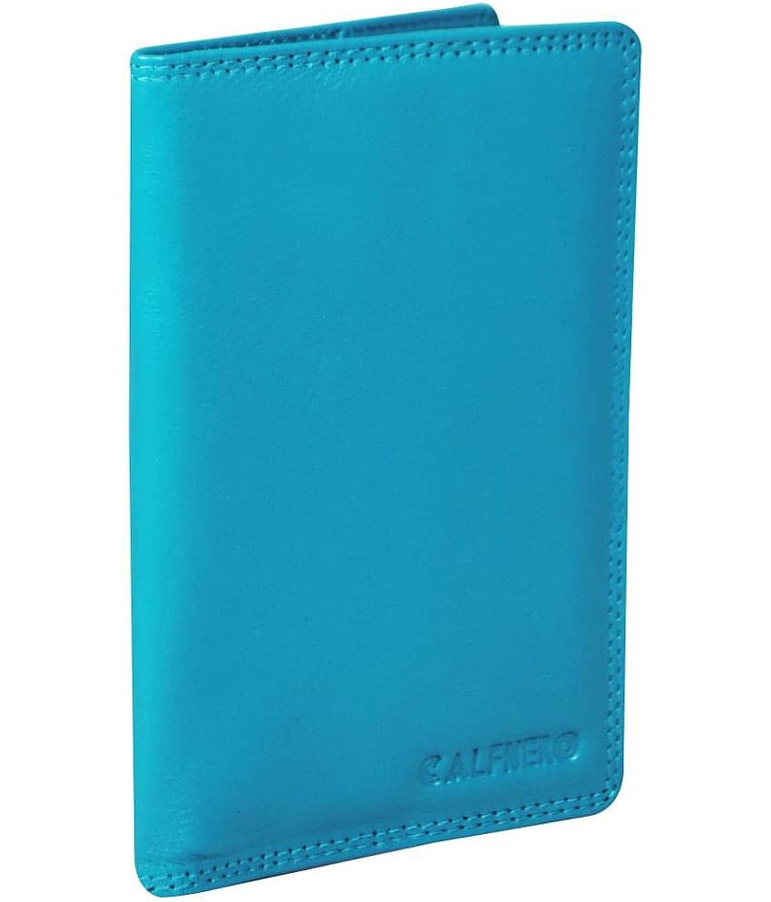 Calfnero Leather Blue Passport Holder view 2