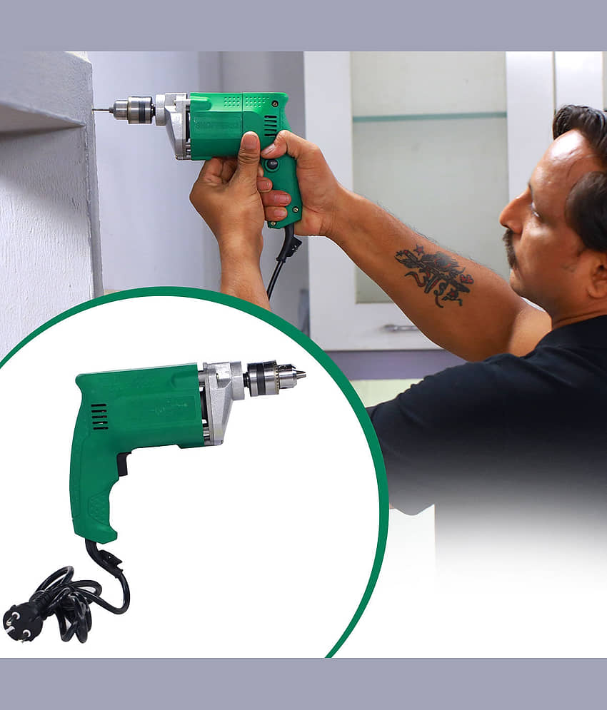 Shopper52 - DRL13PCTLSQ 350W 10mm Corded Drill Machine with Bits view 2