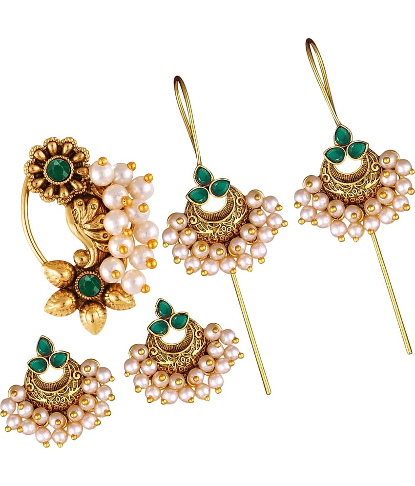 VIVASTRI Golden EarCuff Earrings ( Pack of 1 ) view 2