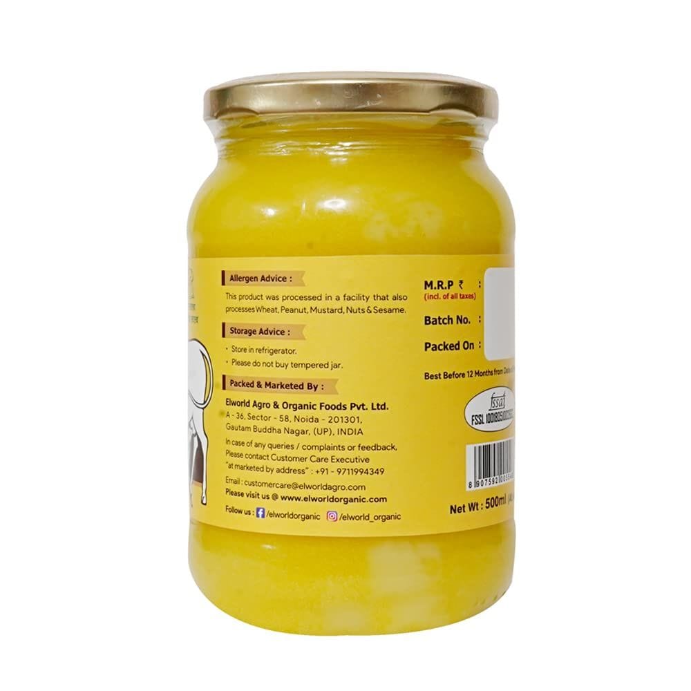 Elworld Agro & Organic Food Products A2 Desi Cow Ghee 500ml view 2