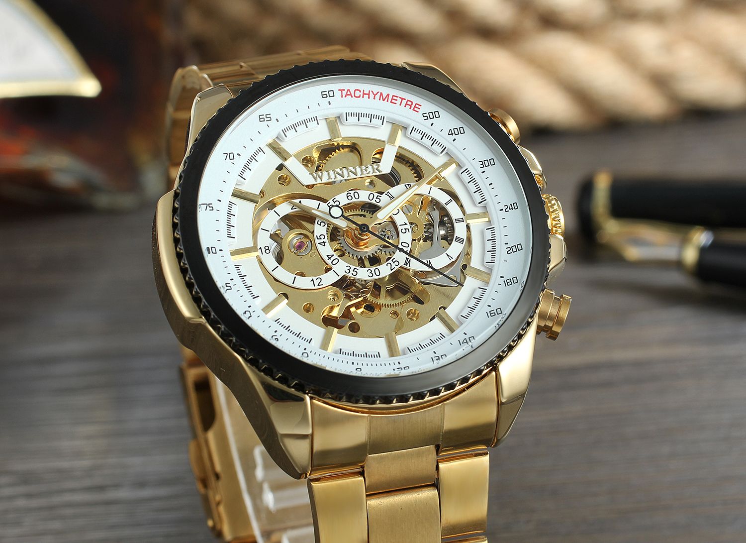 Khrist Auto Kinetics Classic Ease: Timepiece Portfolio Inside Revolving Gears Uncomplicated Grace: Automatic Mechanical Watch Collection Simplistic Elegance Analog Watch For Men view 2