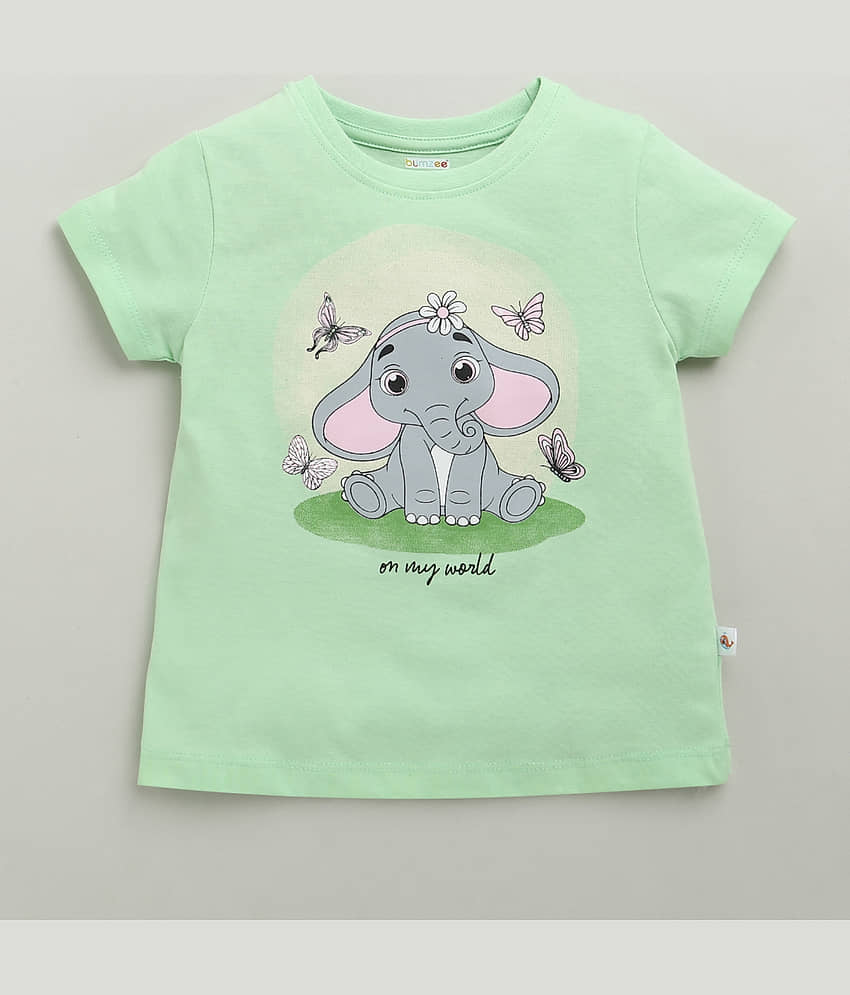 BUMZEE Pack of 2 Girls 100% Cotton T-Shirt ( Pink ) view 2