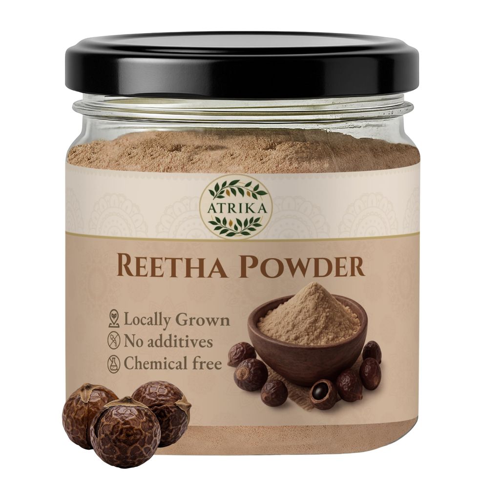 Atrika Reetha Powder 150g | Natural Reetha (Aritha) Powder for Hair Cleansing & Growth | Herbal Shampoo Alternative