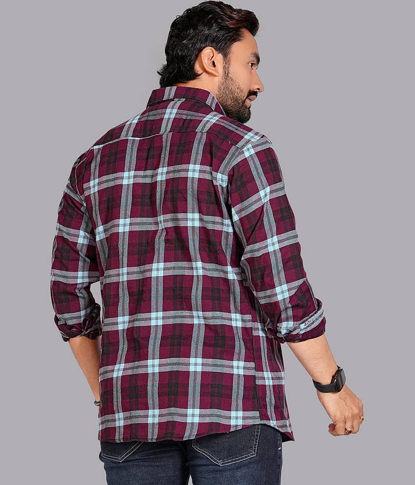 ADWYN PETER 100% Cotton Regular Fit Checks Full Sleeves Men's Casual Shirt - Multicolor 1 ( Pack of 1 ) view 2