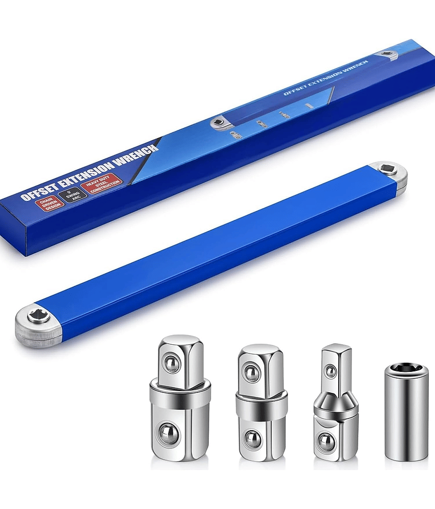 BK 10 IMPORT & EXPORT Socket Wrench Set, Offset Extension Wrench Universal Fit Small Space 15inch Socket Wrench Tool, Multi-Purpose Extension Wrench for Small Place
