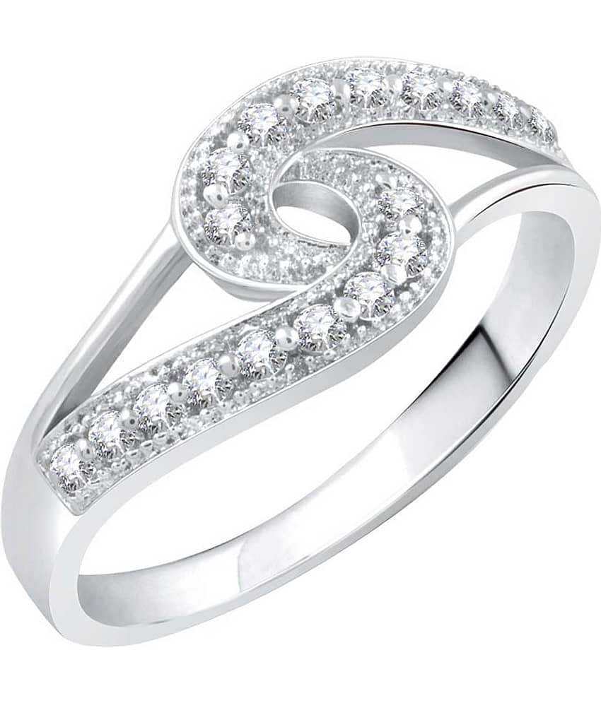 Vighnaharta Beauty Craft CZ Rhodium Ring view 2