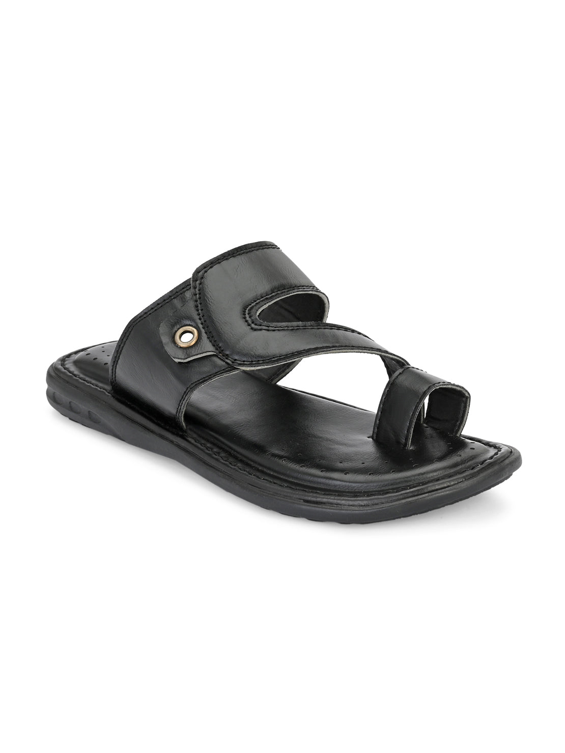Hirolas® Men's Black Comfortable Office Slippers (HROMSL12BLK) view 2