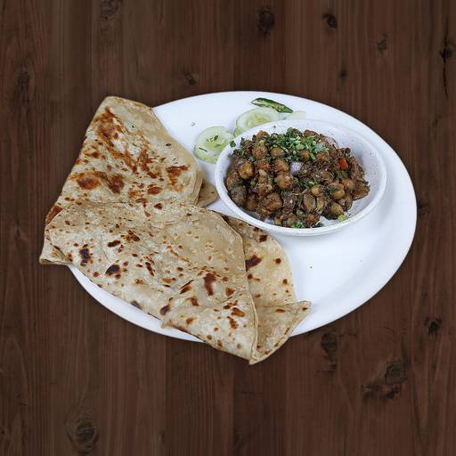 Tawa Paratha/Tawa Roti 2 With Amritsari Chole