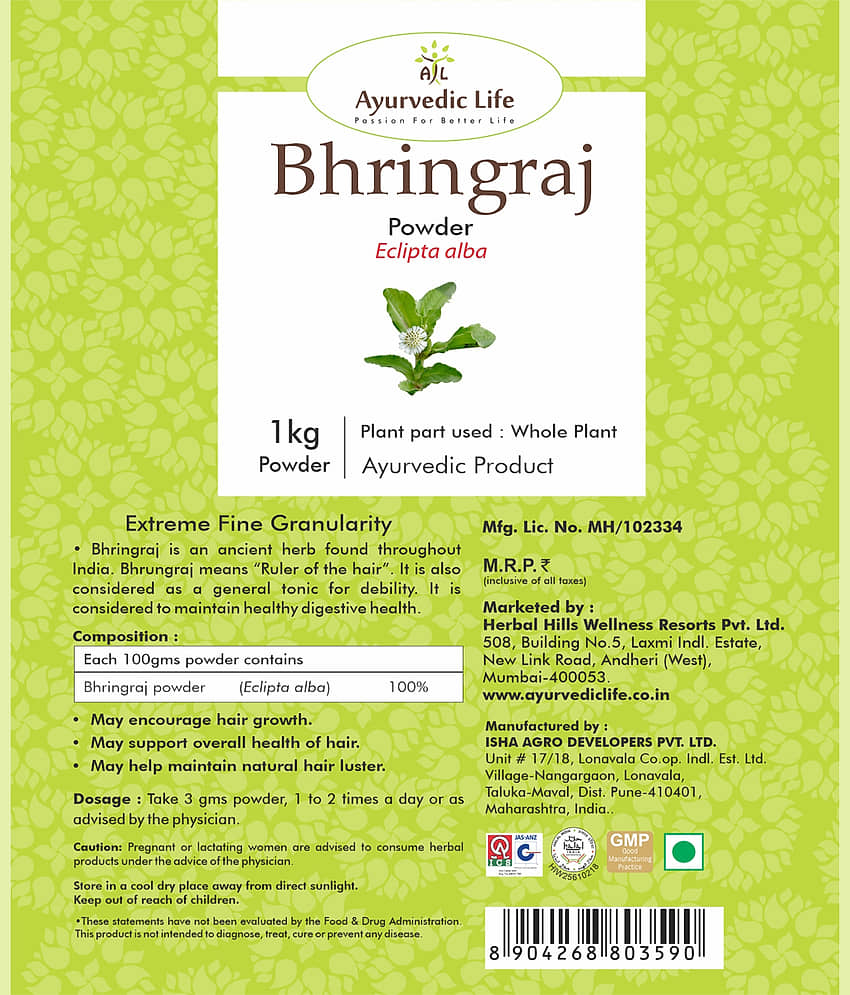 Ayurvedic Life Bhringraj Powder 1 Kg Pack of 1 view 2