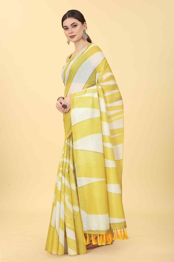 Women's Chanderi Digital Print Saree view 2