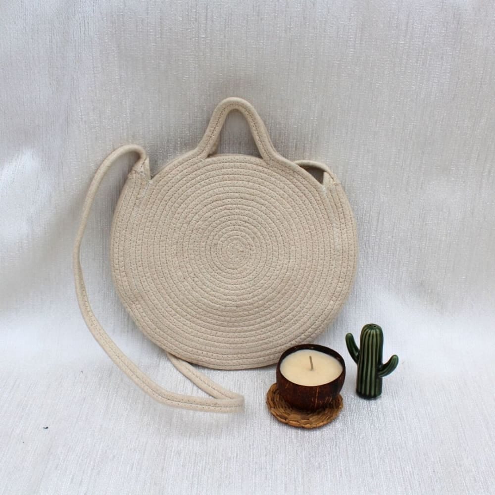 Cream & Round Sling Bag view 2