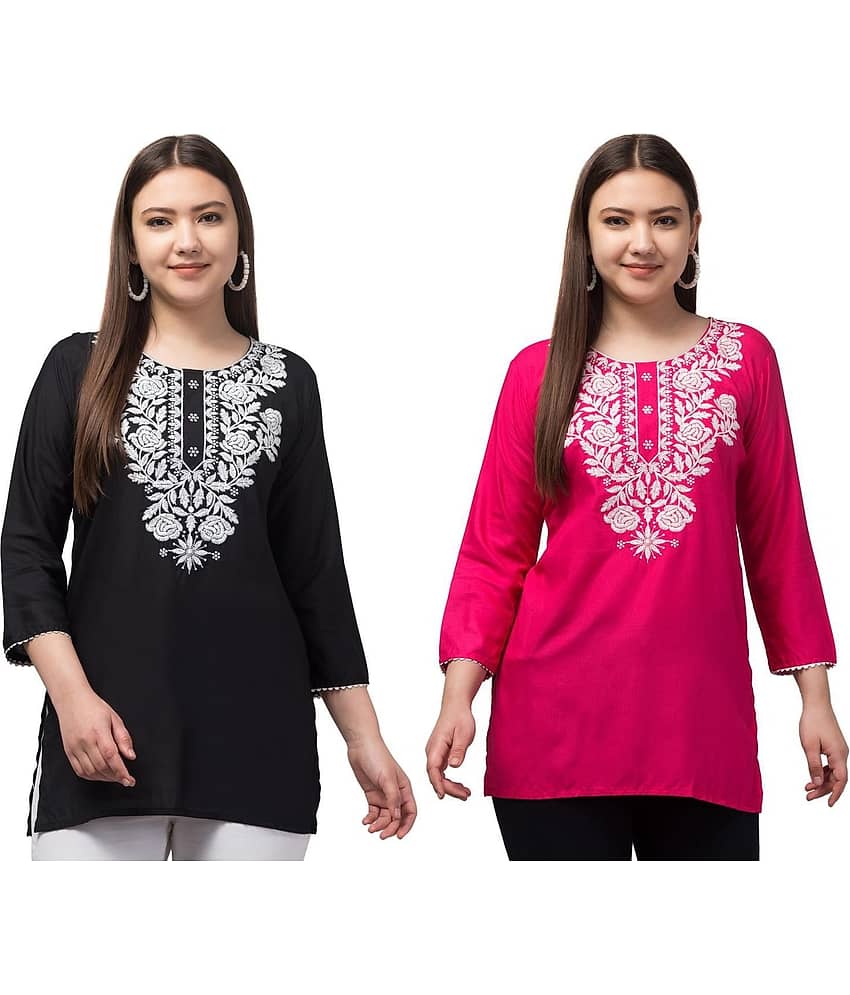 Rayon Short Kurti For Women (Pack of 2)