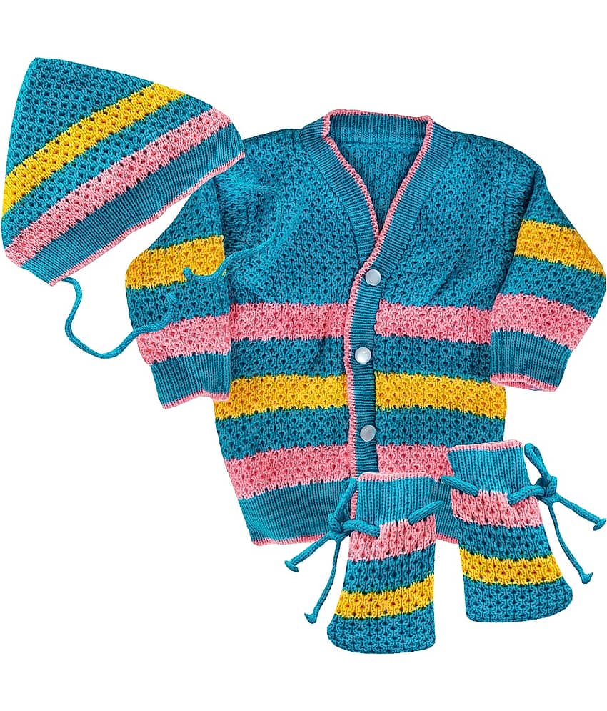 LITTLE PANDA Single Unisex for Baby Woollen Cardigans ( Yellow )