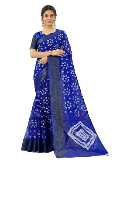 KHUSHBOO DESIGNERS Women's Solid Georgette 5.5 Meter Saree with Unstitched Blouse Piece(Yellow) view 2