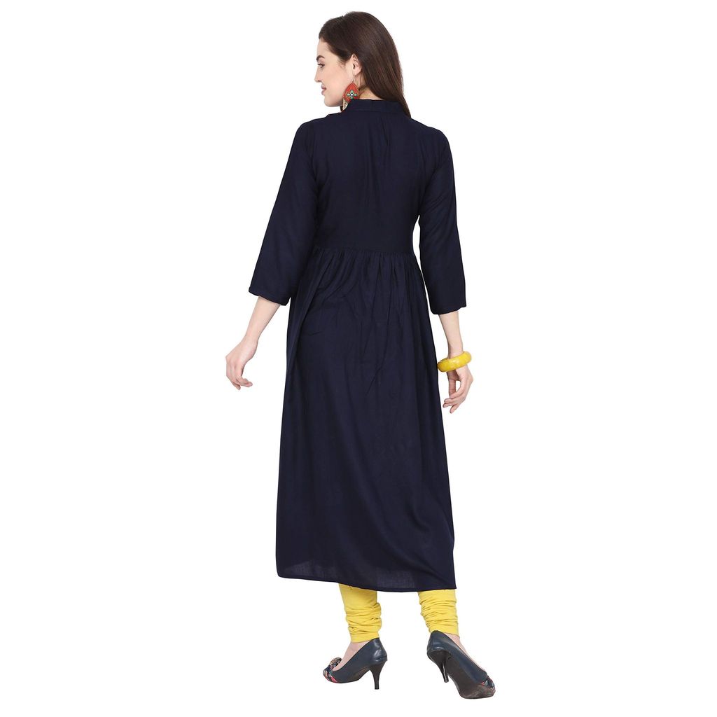 Florence Women's Rayon Straight Kurta view 2