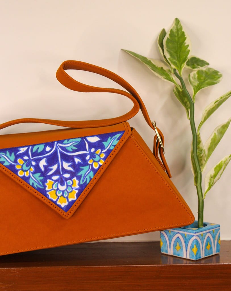 Aboli Tri-Kon Hand-painted Baguette Bag view 2