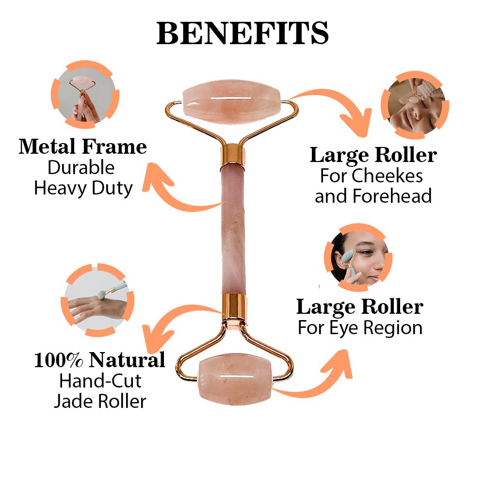 Rose Quartz Face Roller & Gau Sha 180 Gms view 2