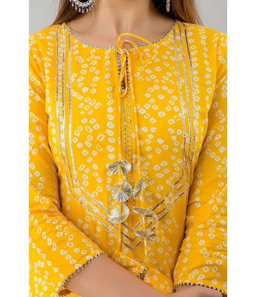 NeshamaKurti - Yellow Rayon Women's Straight Kurti ( Pack of 1 ) view 2