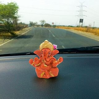 Polystone Handpainted Lord Ganesh Idol for Showpiece view 2