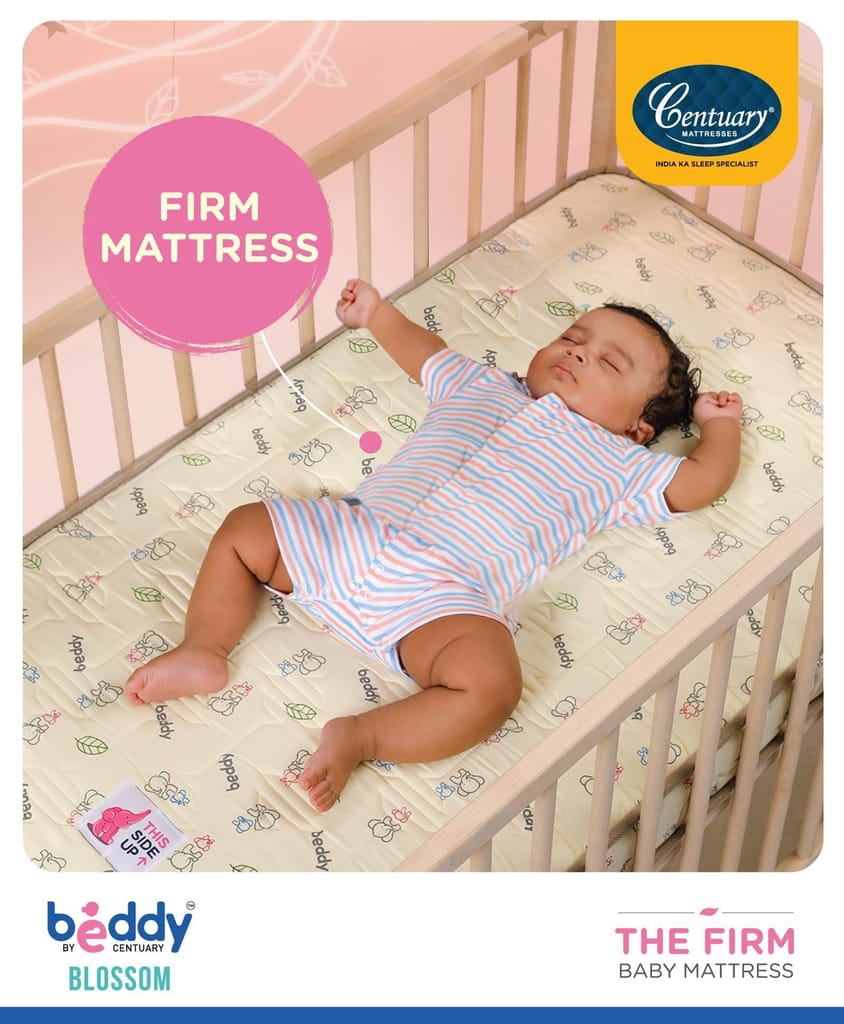 Centuary Mattresses Beddy Blossom Crib Cot Firm Baby Child Coir Mattress with Free Waterproof Protector view 2