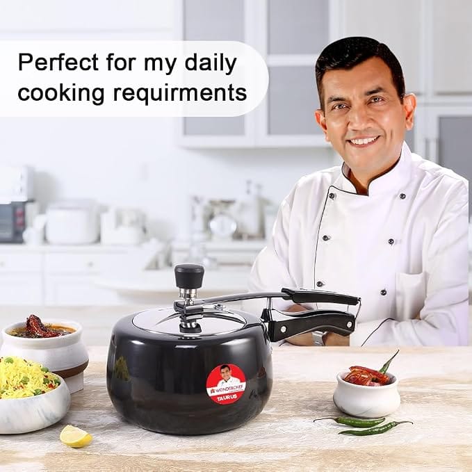 Wonderchef Taurus Hard Anodized Inner Lid Pressure Cooker 3 liters view 2