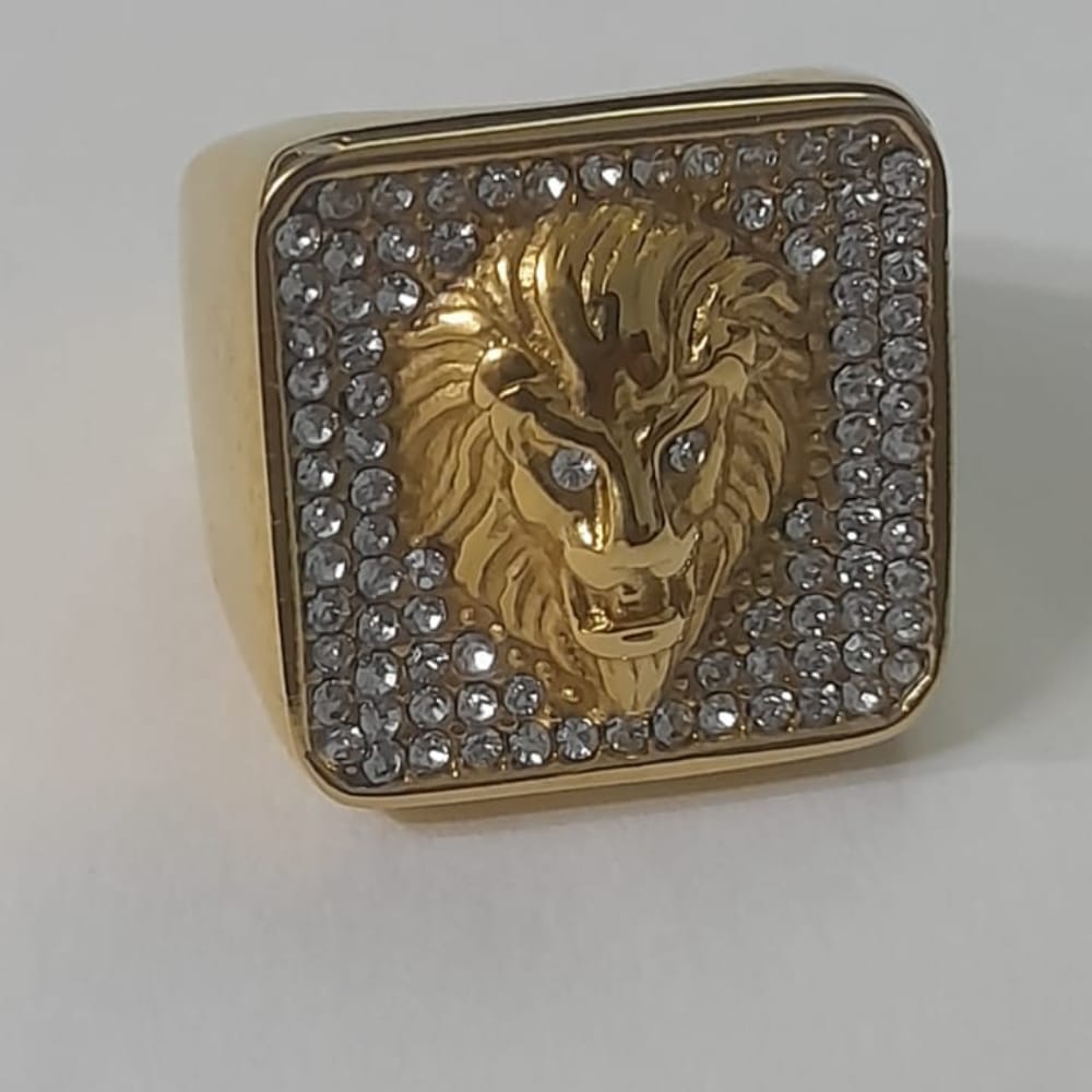 Men's Lion Head Ring - Statemen Men Lion Ring view 2