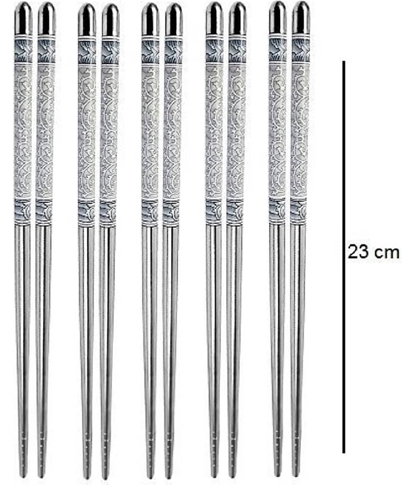 GKBOSS - Aluminium Disposable Chop Sticks ( Pack of 10 ) view 2