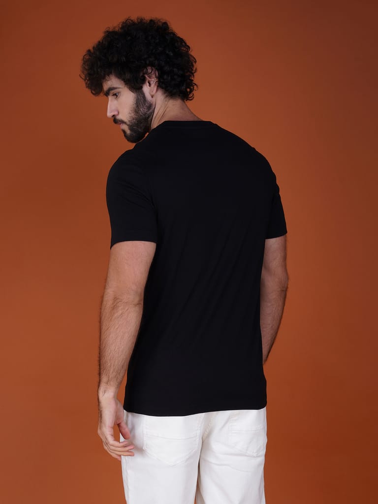 Men's Premium Cotton Branded Tee Black view 2
