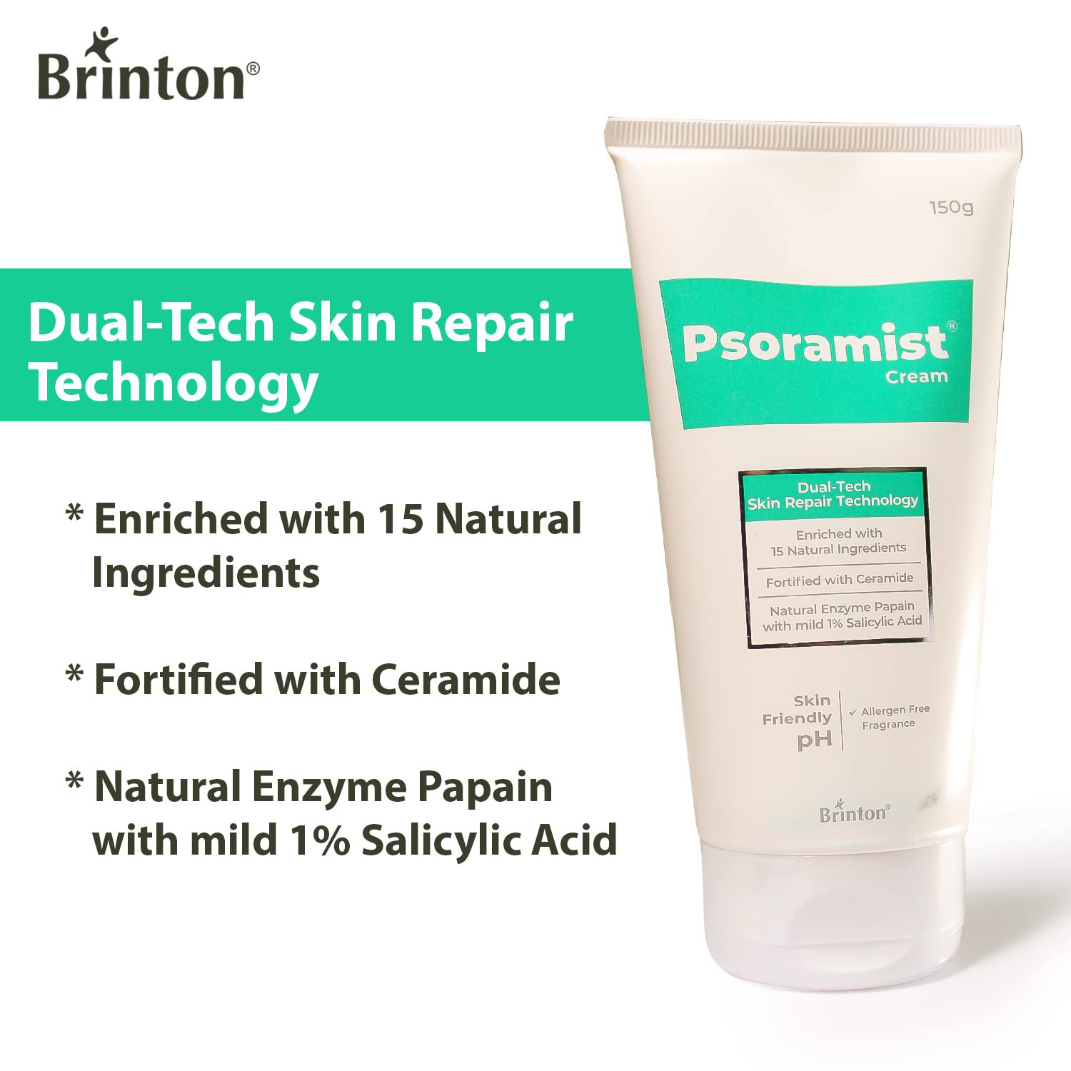 Brinton Psoramist Moisturizing Cream 150 Gm - Pack of 1 view 2