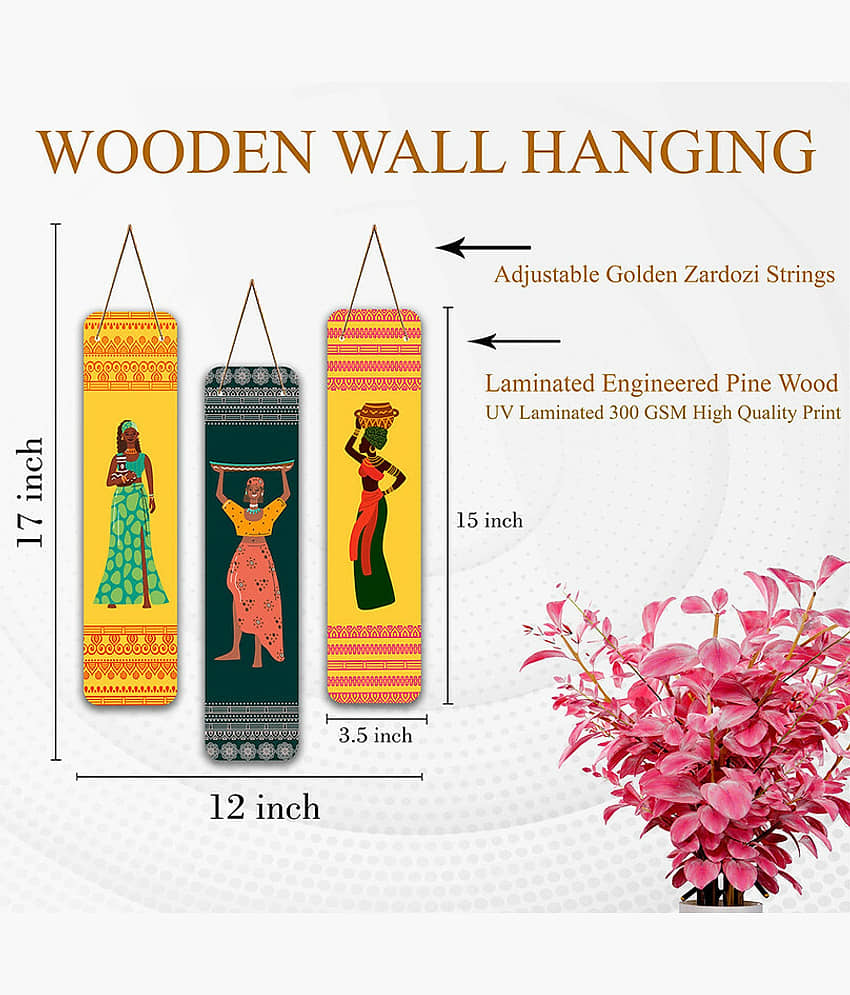 Saf Wood Wall Sculpture Multi - Pack of 3 view 2