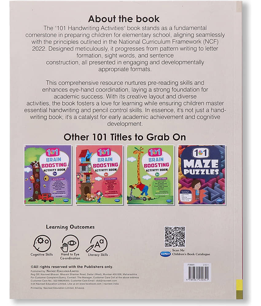 Navneet 101 Handwriting Activities Book-Handwriting practice journal for kids from 3 to 5 years practice alphabet and words view 2
