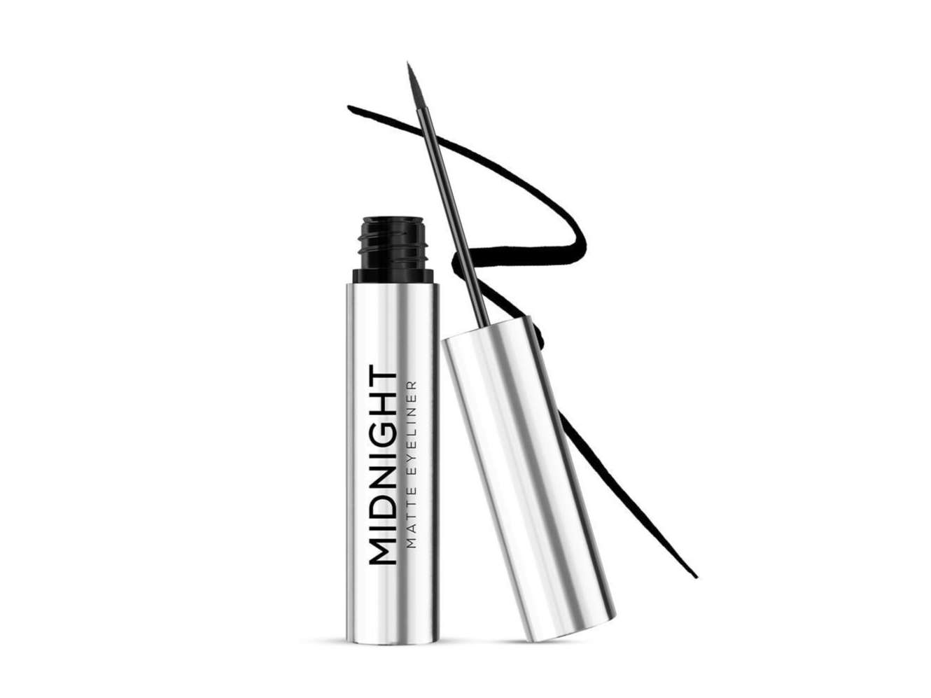 RENEE Midnight Matte Eyeliner, Darkest Black, Long Lasting, Smudge-Proof & Waterproof Formula, One-Swipe-Application with Intense Pigment, Enriched with Vitamin E, Camomile & Aloe Vera, 2.5ml