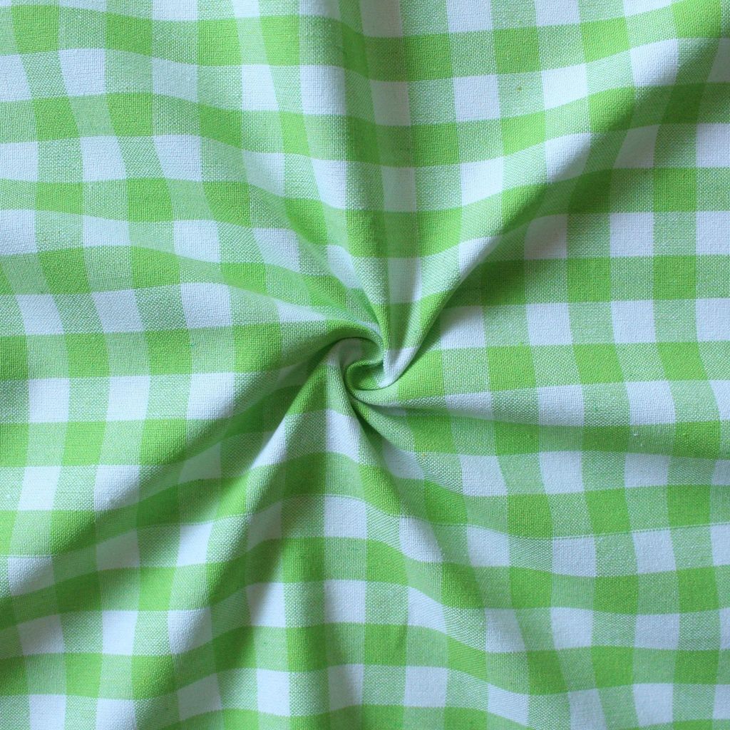 AIRWILL 100% Cotton Checkered Pattern 2 Seater Square Table Cover Sized, 36x36 inches (Green, Pack of 1) view 2