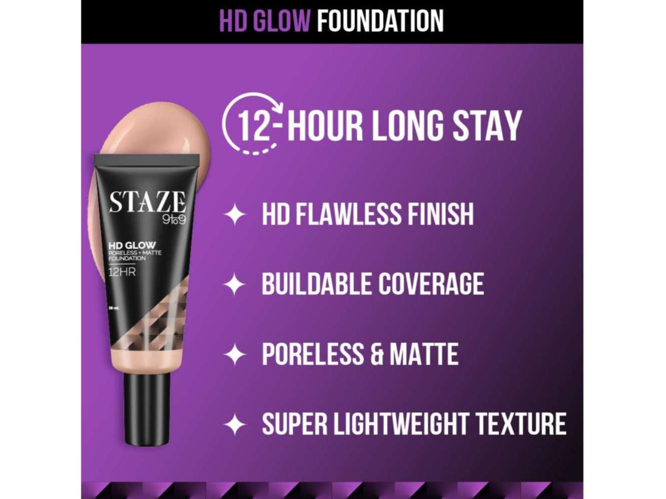 Staze 9to9 HD Foundation - 200W Beige view 2