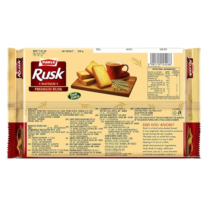 Parle Toast Rusk 300 Gms view 2