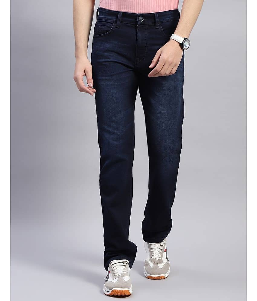 Monte Carlo Straight Dyed Men's Jeans - Blue ( Pack of 1 )