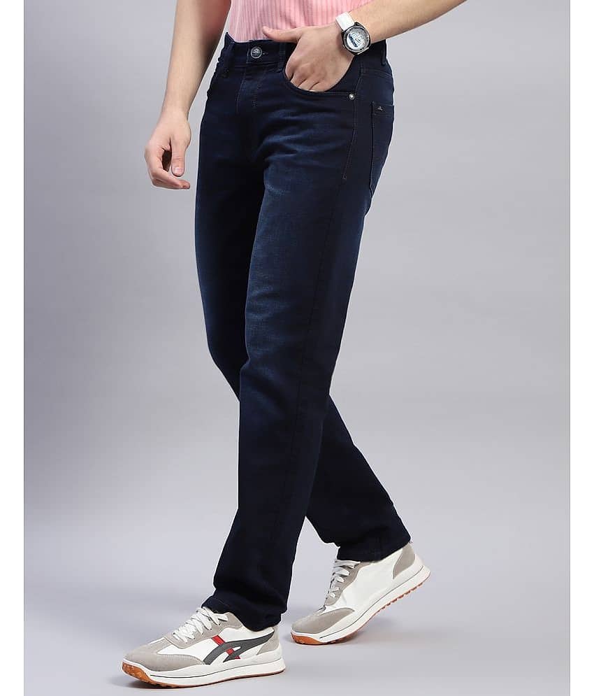 Monte Carlo Straight Dyed Men's Jeans - Blue ( Pack of 1 ) view 2