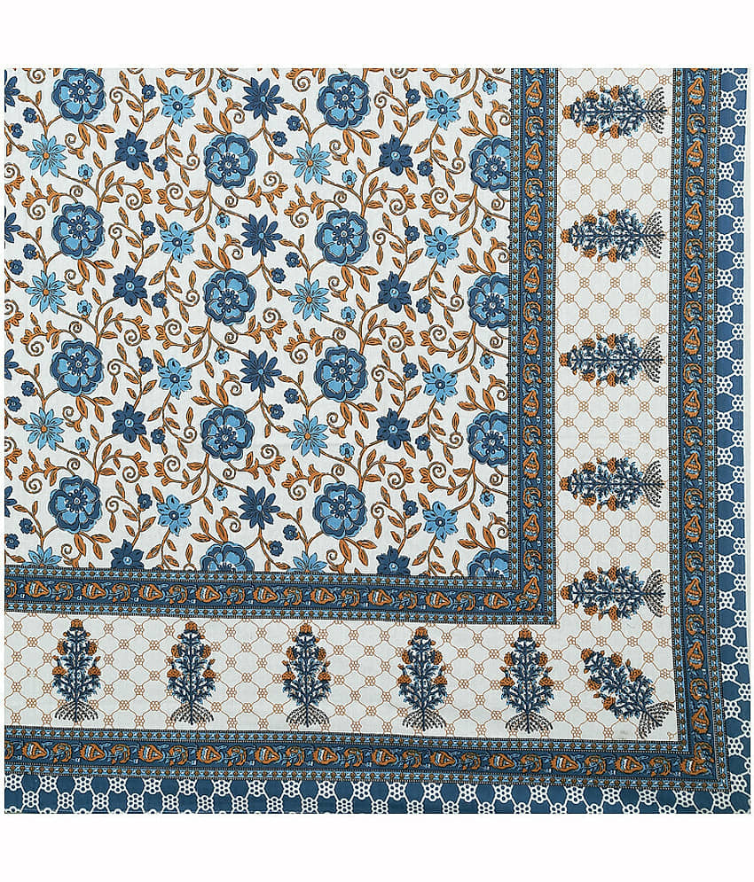 CLOTHORO Cotton 1 Double King Bedsheet with 2 Pillow Covers ( Multicolor ) view 2