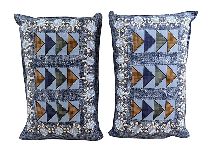 Geometric Pattern Double Bedsheet Set with 2 Pillow Covers, Traditional Jaipuri Design Item Weight is 1150 gram Approx. view 2